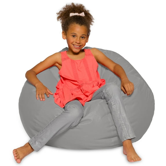 Posh Creations Bean Bag Chair, Kids, 2.25 ft, Off-White