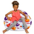 thumbnail image 1 of Posh Creations Bean Bag Chair, Soft Lounger, for Kids, Canvas, 3 ft, Birds, White, 1 of 3