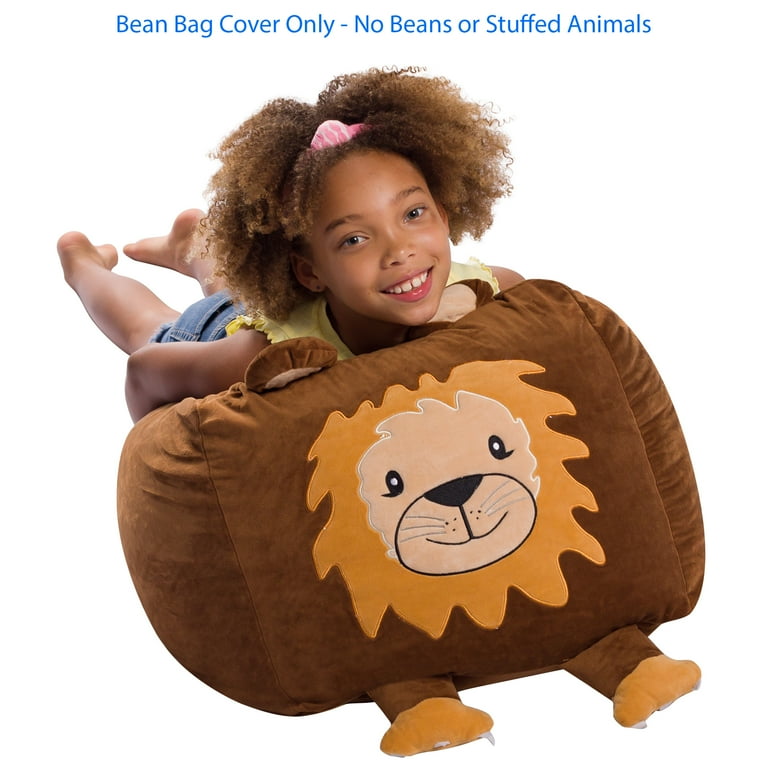 Posh Creations Bean Bag Chair Stuffable Cover Soft Cover Kids 1.5 ft Lion Walmart
