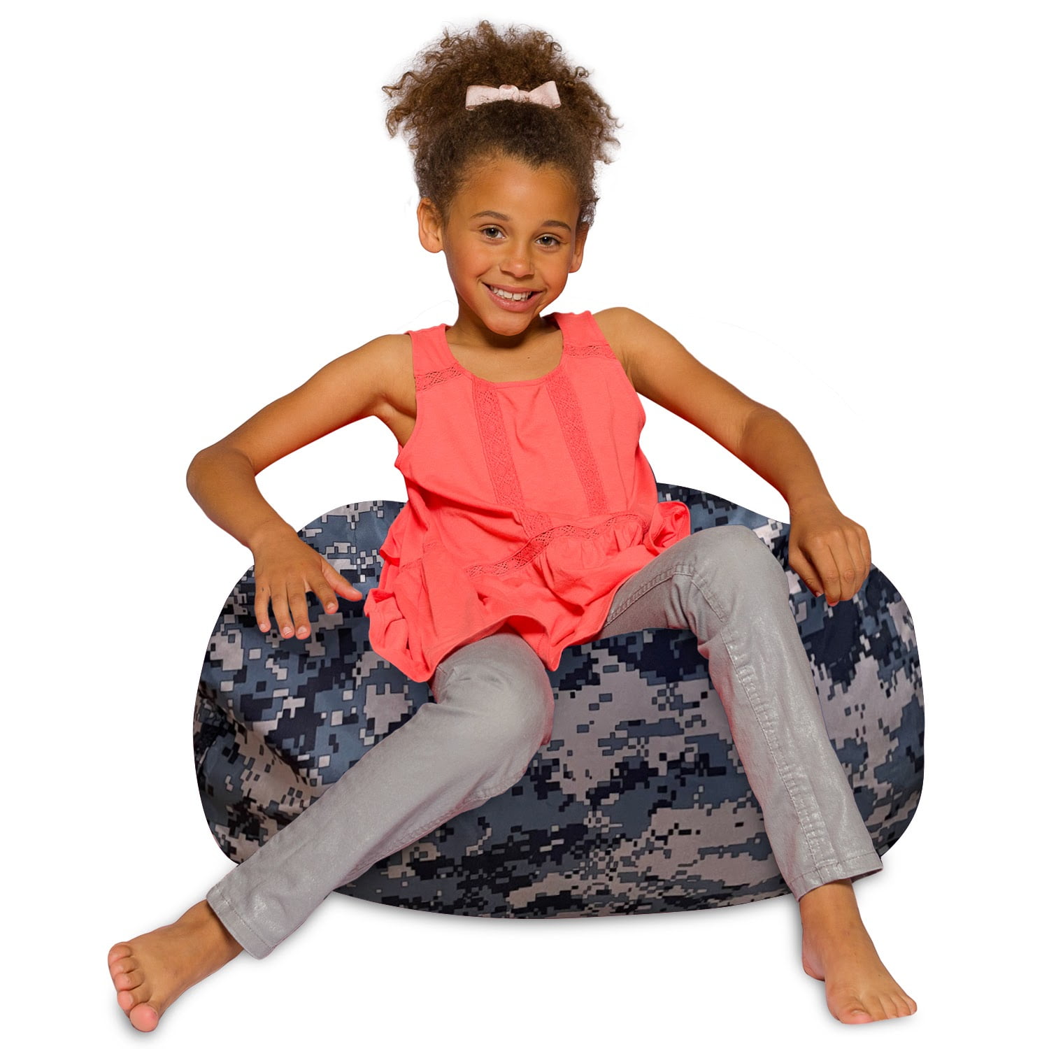Posh Creations Bean Bag Chair for Kids, Teens, and Adults, 27in - Medium, Nylon Camo Digital