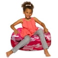 thumbnail image 1 of Posh Creations Bean Bag Chair for Kids, Teens, and Adults, 27in - Medium, Nylon Camo Pink and Brown, 1 of 4