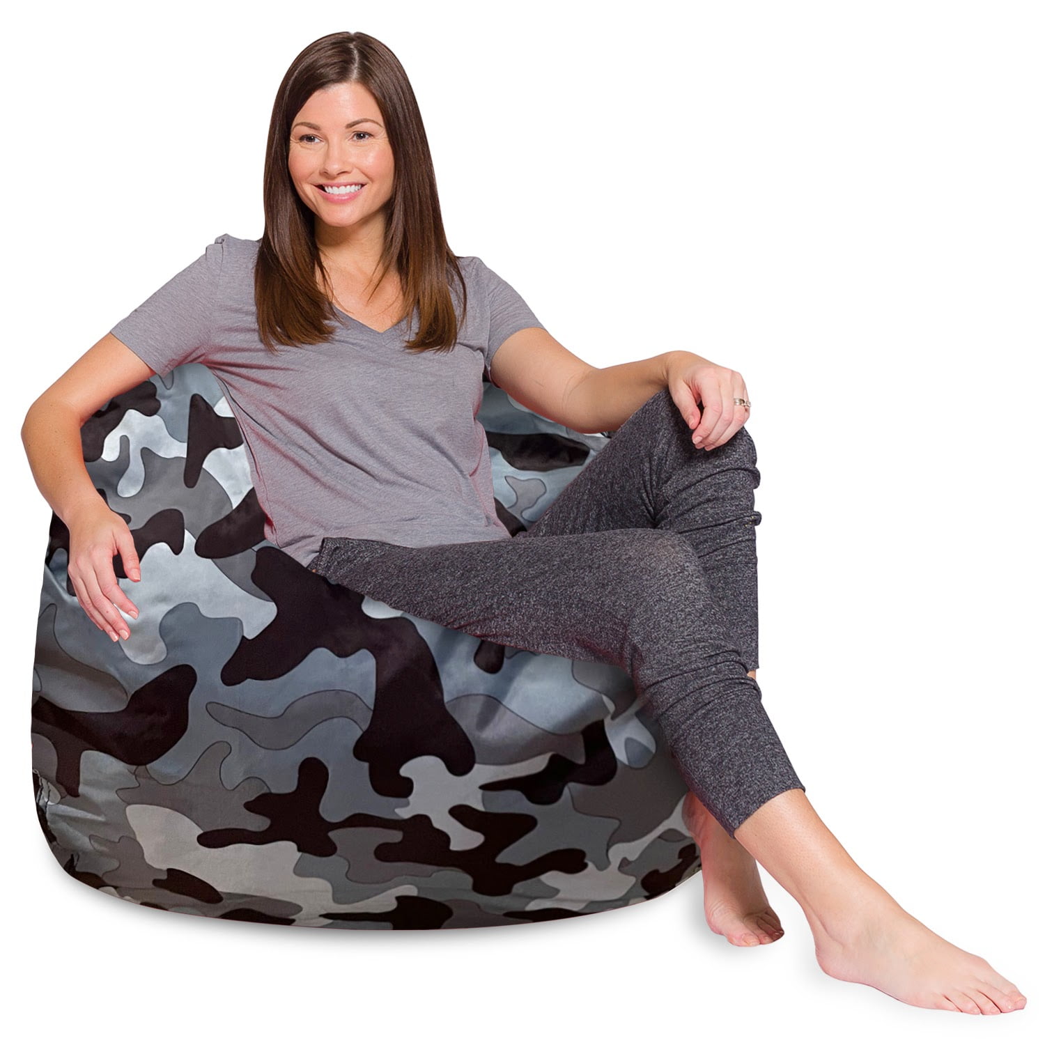 Posh Creations Bean Bag Chair for Kids, Teens, and Adults, 48in X