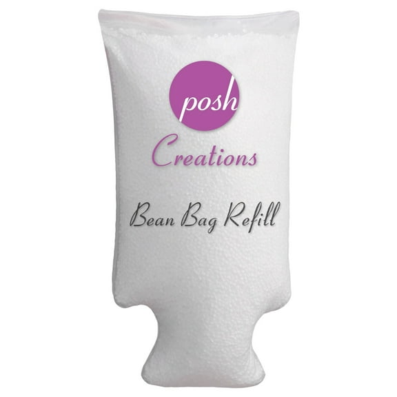 Posh Creations Bean Bag Refill with EZ-POUR Zipper SpoutFoam Filling, , 100 L, Virgin New White