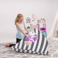 thumbnail image 1 of Posh Creations Bean Bag Stuffable Cover - Toy Organizer, Canvas Cover, Kids, 4 ft, Gray Stripes, 1 of 3