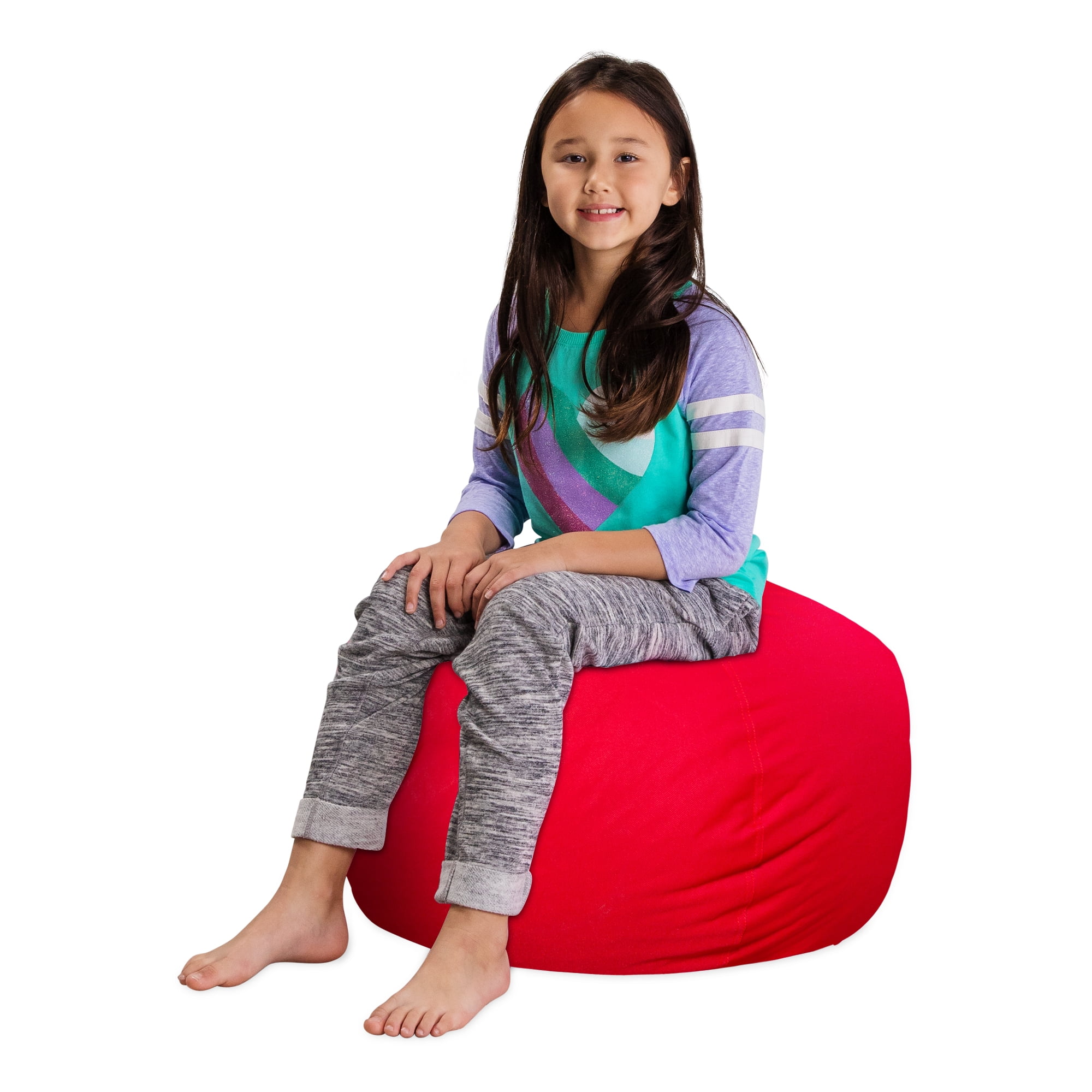 Posh Creations Bean Bag Stuffable Cover - Toy Organizer, Soft Cover, Kids, 2.25 ft, Red