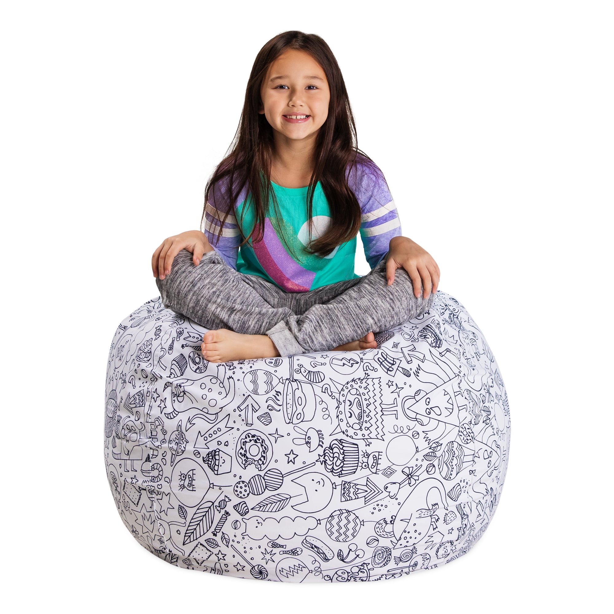 Posh Creations Bean Bag Stuffable Cover Toy Organizer, Soft Cover