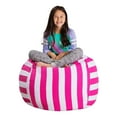thumbnail image 1 of Posh Creations Bean Bag Stuffable Cover - Toy Organizer, Soft Cover, Kids, 3 ft, Pink Stripes, 1 of 3