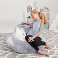 thumbnail image 1 of Posh Creations Cute Soft Bean Bag Chair for Kids, Furry, 2.5ft, Large, Animal - Silver Fox, 1 of 2