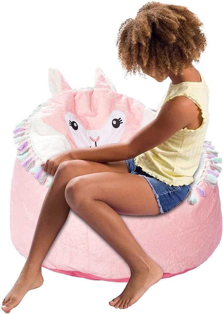 Posh Creations Cute Soft and Comfy Bean Bag Chair for Kids, Large