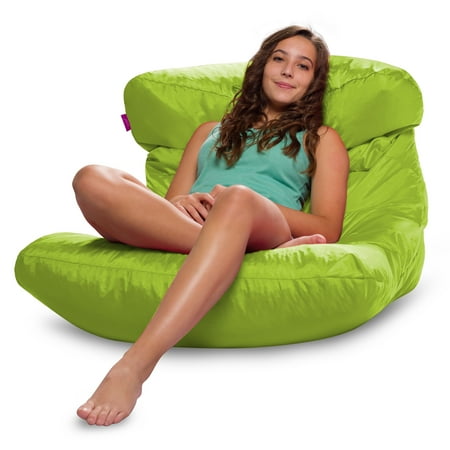 Posh Creations Laguna Lounger Bean Bag Chair, Kids, 3 ft, Lime