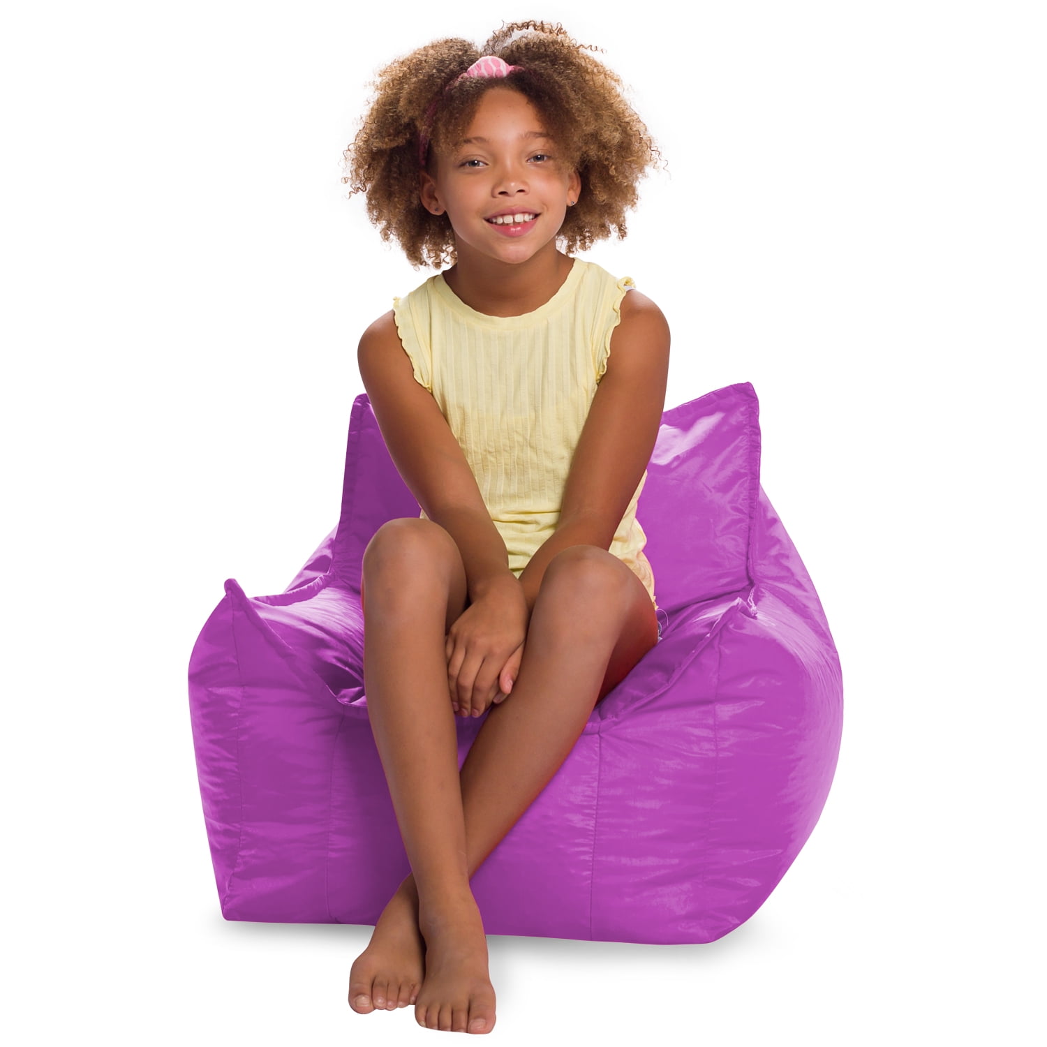 Posh Creations Newport Bean Bag Chair, Kids, 2.1 ft, Purple