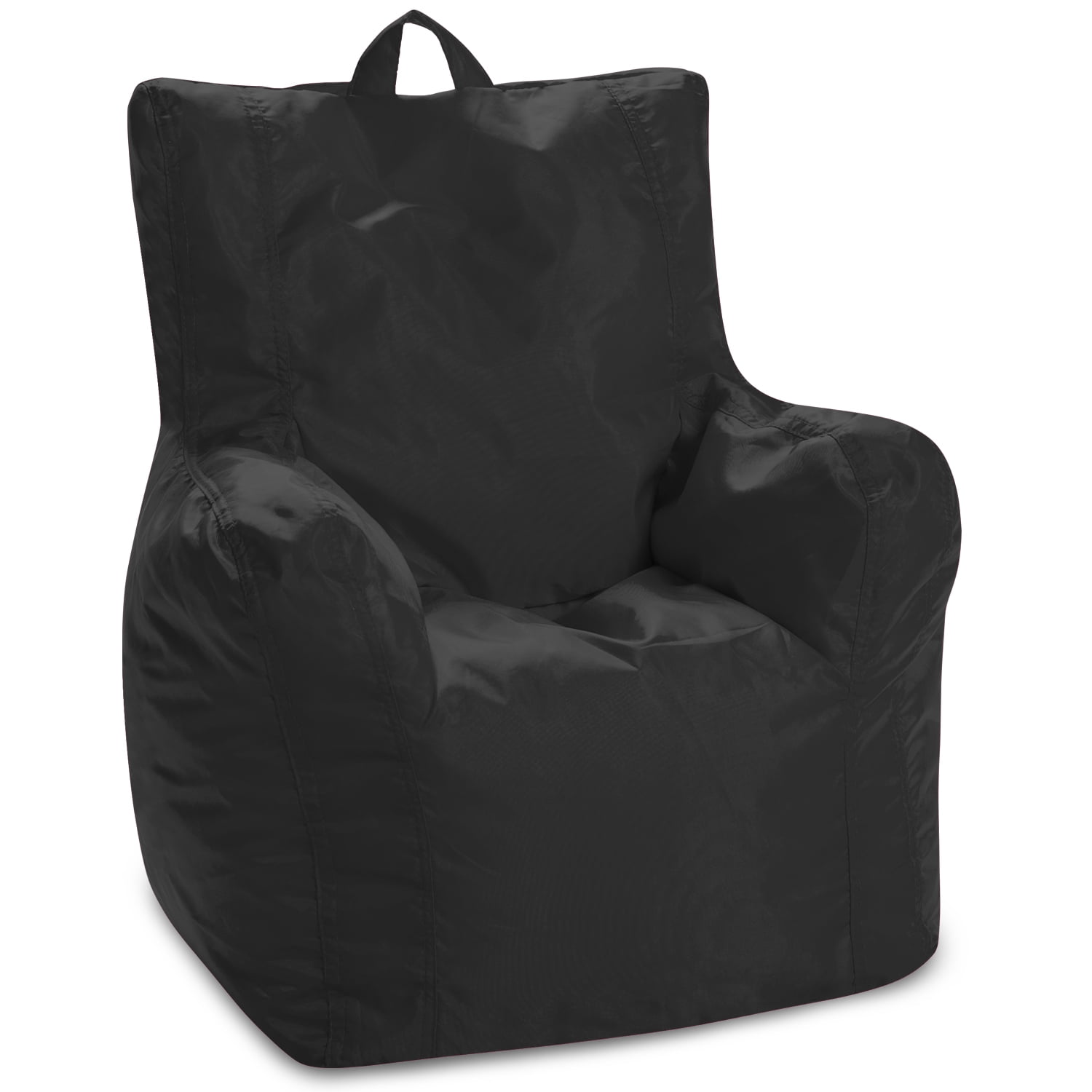 Posh Creations Pasadena Bean Bag Chair, Kids, 1.8 ft, Black