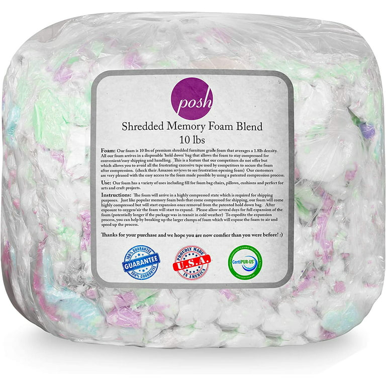 Posh Creations Foam Filling Bean Bag Refill 10lbs Multi-Color