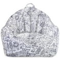 thumbnail image 1 of Posh Creations Structured Bean Bag Chair, Malibu Lounge, Adults, 2.8ft, Canvas,Coloring Creatures, 1 of 2