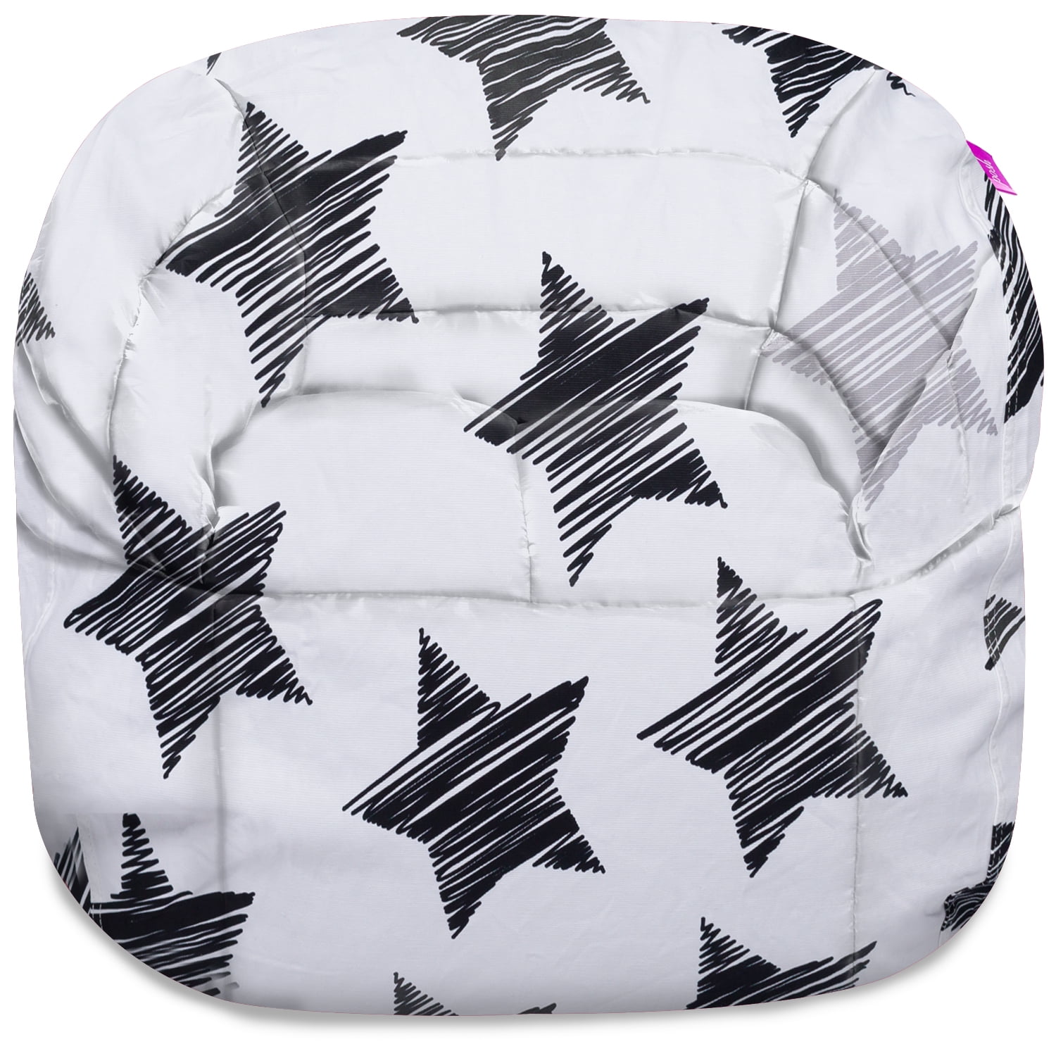 Posh Creations Structured Bean Bag Chair Sonoma Lounge Teens, Canvas, 2 Ft, Sketchy Stars