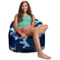 thumbnail image 1 of Posh Creations Structured Bean Bag Chair Sonoma Lounge Teens, Nylon, 2 Ft, Camo Blue and Light Blue, 1 of 2