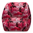 thumbnail image 1 of Posh Creations Structured Comfy Bean Bag Chair, Coronado Chair, Nylon - Camo Pink and Black, 1 of 5