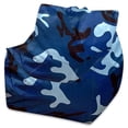 thumbnail image 1 of Posh Creations Structured Comfy Bean Bag Chair, Newport Chair, Nylon - Camo Blue and Light Blue, 1 of 2