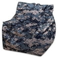 thumbnail image 1 of Posh Creations Structured Comfy Bean Bag Chair, Newport Seat, 2.1 ft, Nylon -Camo Digital, 1 of 2