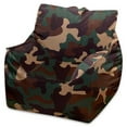 thumbnail image 1 of Posh Creations Structured Comfy Bean Bag Chair, Newport Seat, 2.1 ft, Nylon -Camo Green, 1 of 2