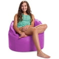 thumbnail image 1 of Posh Creations Structured Comfy Bean Bag Chair Sonoma Lounge for Teens,Nylon, 2 Ft, Purple, 1 of 3