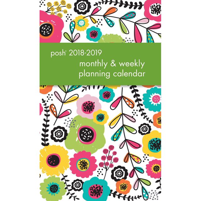 Posh Glitter Garden 20182019 Monthly/Weekly Planning Calendar