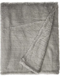 Posh Home 60" X 50" Premium Luxurious Soft Sherpa Throw Blanket- Grey