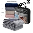 thumbnail image 1 of Posh Iniko 48"x72" Quilted Mink Velvet Blanket in Gray (8 lbs), 1 of 9