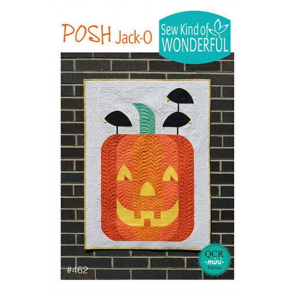 Posh Jack-O Pattern 28"x38" Using Quick Curve Mini Ruler by Sew Kind of Wonde...