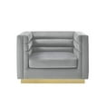 thumbnail image 1 of Posh Living Aylah Velvet Club Chair Grey, 1 of 8