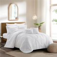 thumbnail image 1 of Posh Living GCS371-32WEQ-UE Posh Living Sariyah Pleated 5pc Full/Queen Comforter Set, White, 1 of 1