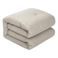 thumbnail image 1 of Posh Living Jeter 3pc Full/Queen Comforter Set Beige, 1 of 6