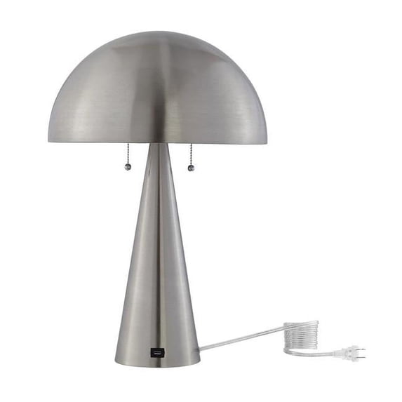 Posh Living LA443-24STS-UE Neveah Table Lamp, Stainless Steel