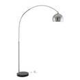thumbnail image 1 of Posh Living LA451-24STS-UE Alfred Arched Marble Stone & Metal Floor Lamp, Stainless Steel, 1 of 1