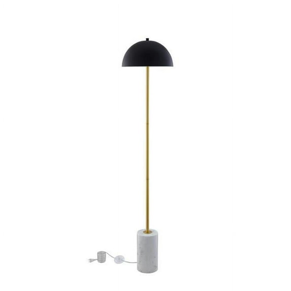 Posh Living LA452-24BK-UE Tyrone Marble Stone Floor Lamp, Black