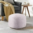 thumbnail image 1 of Posh Living LPF415-21WE-UE Posh Living Alaysia Pouf, White, 1 of 1