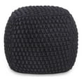 thumbnail image 1 of Posh Living Luc Cotton Yarn Pouf Black, 1 of 8