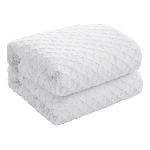 Posh Living Nika 5pc Full/Queen Duvet Set White