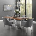 thumbnail image 1 of Posh Living Perogo Faux Leather Dining Chair in Gray (Set of 2), 1 of 8