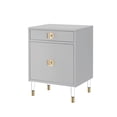 thumbnail image 1 of Posh Living Petrocchio Single Drawer/Door Nightstand in Light Gray, 1 of 9