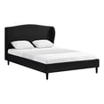 thumbnail image 1 of Posh Living RBD478-03CLQ-UE Adelyne Linen Platform Bed for Unisex, Charcoal - Queen Size, 1 of 20