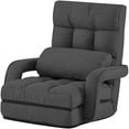thumbnail image 1 of Posh Living Yuvraj Linen Recliner/Floor Chair Dark Grey, 1 of 8