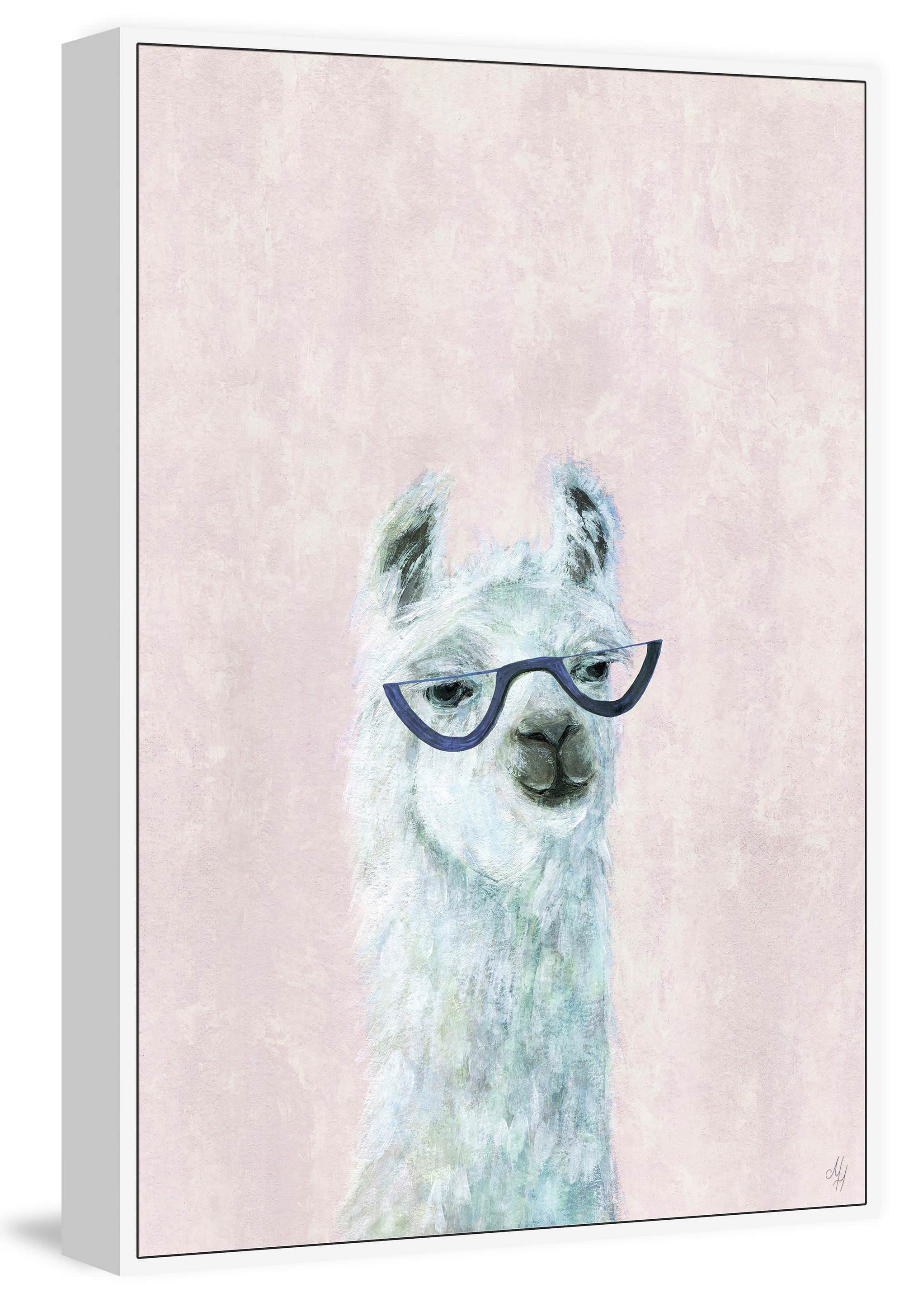 Posh Llama II Floater Framed Painting Print on Canvas