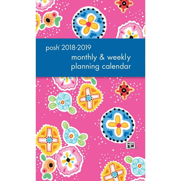 Posh Pink Patchwork 20182019 Monthly/Weekly Planning Calendar