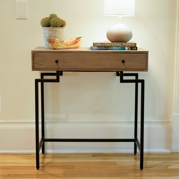 Posh Pollen Cambridge Writing Desk, Brown/Black