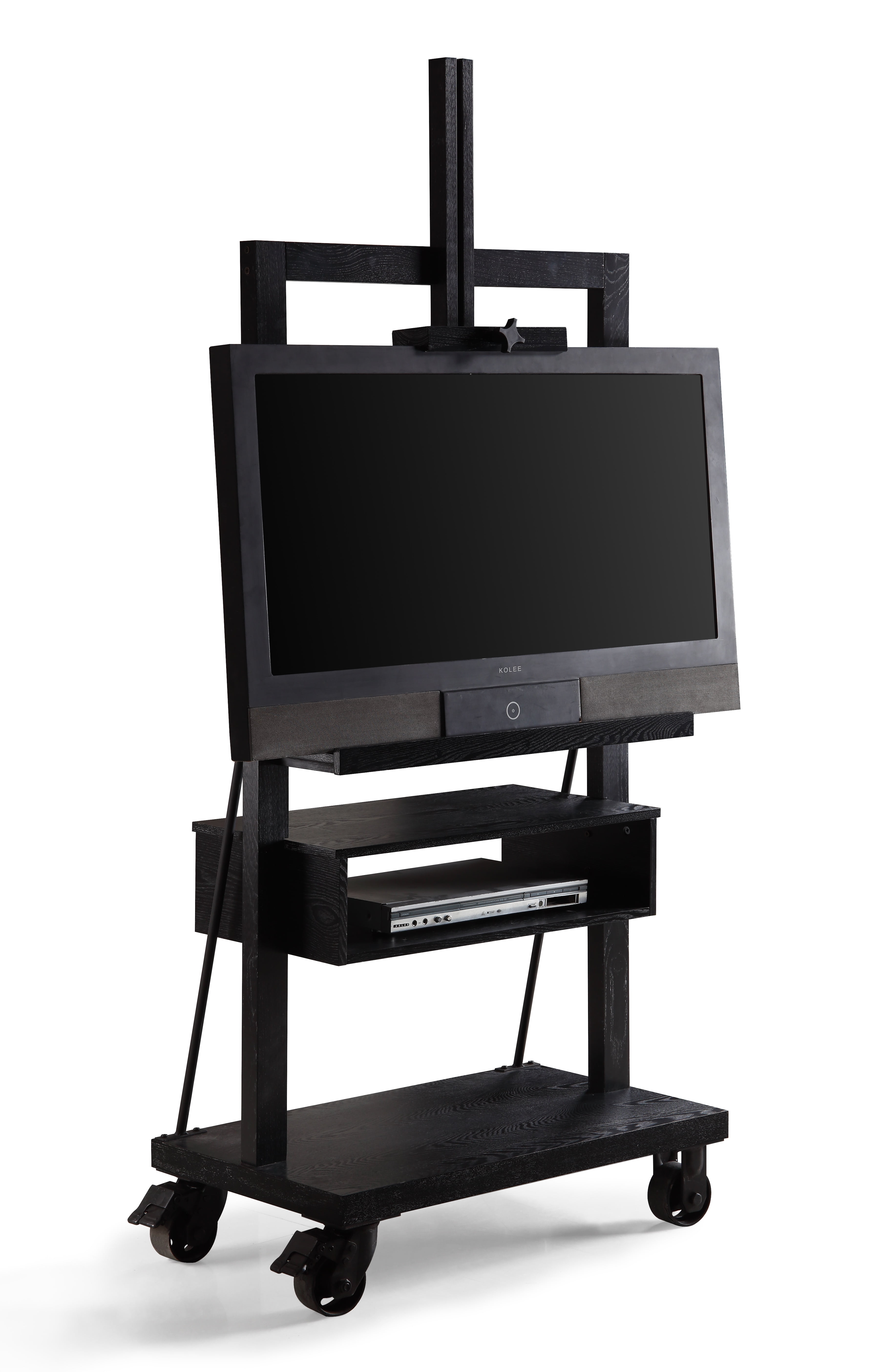 Posh Pollen Cullen 41" Black TV Modern Wood Media Entertainment Stand