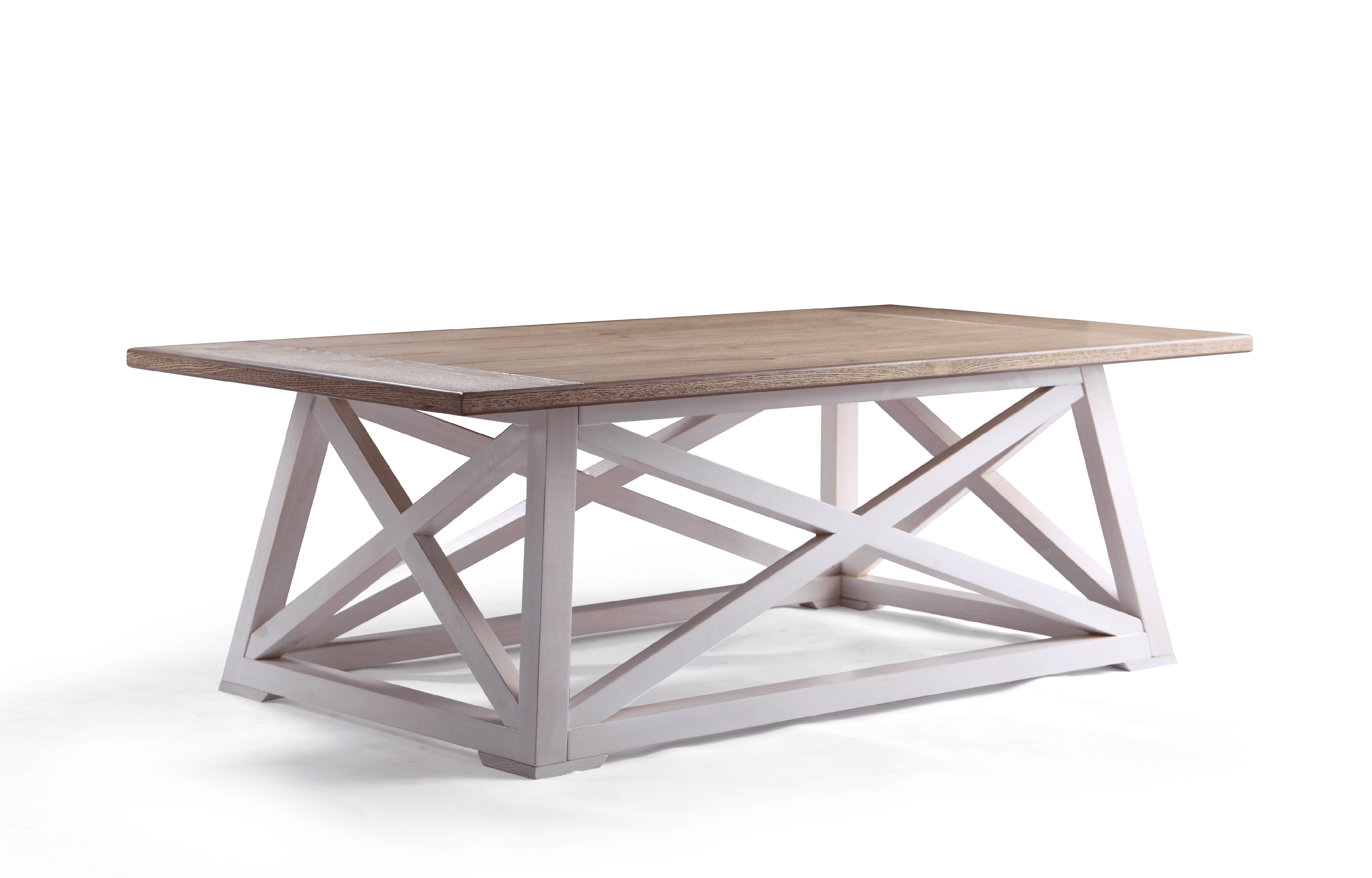 Coastal Haven Two-Tone Ash and Fir Wood Rectangular Coffee Table