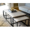 thumbnail image 1 of Posh Pollen Lucy Black 3-Piece Rectangle Wood Coffee and Nesting Tables, Living Room Furniture Set, 1 of 8