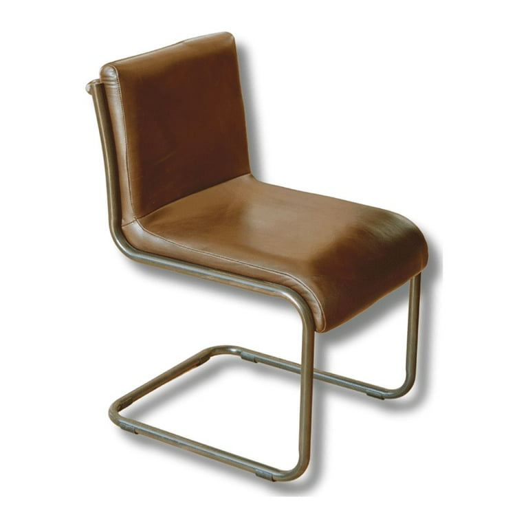 Brass and leather dining chair sales