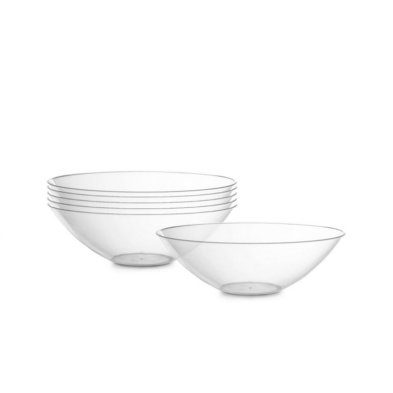 Posh Setting Clear Plastic Bowls for Parties, Disposable Serving